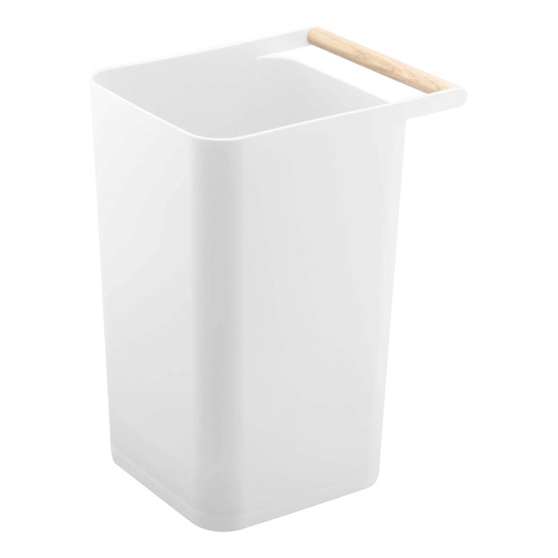 YAMAZAKI Home Como Como Modern Slim Square Trash Can Garbage Waste Basket for Bathroom Kitchen - Abs Plastic - Image 1
